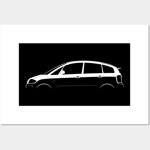 Audi A2 Silhouette Wall Art by Car-Silhouettes